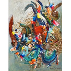 M. A. Bukhari, 20 x 26 Inch, Oil on Paper, AC-MAB-263